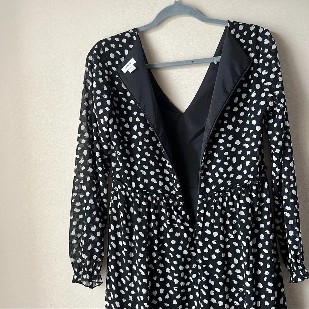 J.Crew Factory Crinkle V Neck Midi Dress XXS size 2 - Picture 4 of 11